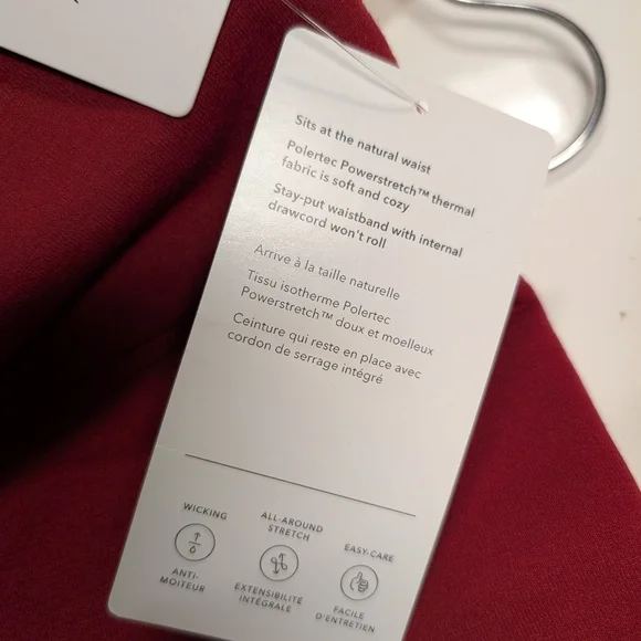 Athleta altitude Tight Bnwt Fleece Lined Red Leggings Small - Picture 8 of 10